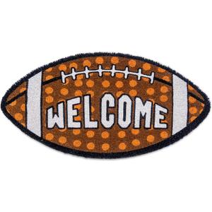 Fall Football Door Mat 30x17 Inch, Football Welcome Mat for Covered Outdoor Area, Welcome Outdoor Rug, Front Doormat Outdoor Coir Rug, Fall Decor