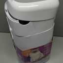 Litter Genie Style Pail Cat Litter Box Waste Disposal System for Odor Control Includes 1 Square Refill Bag (White)