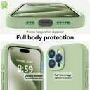 LOVE 3000 Designed for iPhone 15 Pro Max Case, Premium Silicone with [Soft Anti-Scratch Microfiber Lining] Shockproof Protective Phone Case for Men Women Girls 6.7", Matcha