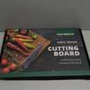 Cutting Boards for Kitchen, Checkered Cutting Board Upgraded, Acacia Wood Chopping Board with Juice Grooves & Handles, Large Butcher Block Serving Tray with Gift Box, 17"X12"X0.8"