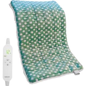 HELLOMOTO Heating Pad for Back Pain Relief, Large Heating Pad for Back/Shoulder/Abdomen/Waist/Leg Pain with 12 Heat Settings and 8 Timer Settings, Extra Large 12"x24"- YDG01