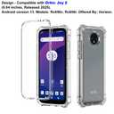Ailiber for Orbic Joy 2 Phone Case Clear, Orbic Joy 2 Case with Screen Protector, Dual Layer Protection, Shockproof Corners TPU Bumper, Slim Silicone Cell Phone Cover Case-Clear
