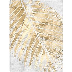 Fine Art Canvas Tropical Gold Canvas Wall Decor by Artist Belle Maison for Living Room, Bedroom, Bathroom, Kitchen, Office, Bar, Dining & Guest Room - Ready to Hang - 38 in x 26 in