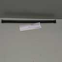 Amazon Basics Tension Curtain Rod, Adjustable 24-36" Width - Black, Classic Finial