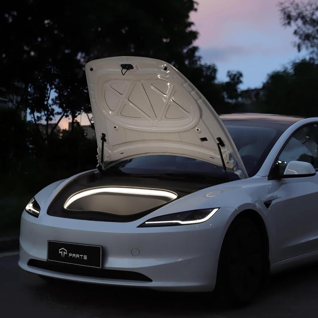 TPARTS Frunk LED Strip for Tesla Model 3 Highland 2026 2025 2024 Flexible Silicone Waterproof Interior Lighting Bar, Easy Installation Model 3 Front Trunk Accessories Ambient Lights(Cool White Light)