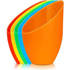 5 Pack Plastic Lampshade, 5.7 inch High, 4.1 inch Diameter, 1.65 inch Fitter, Replacement Plastic Lamp Shade for LED Floor Lamp [5colors]