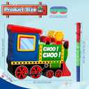 Shappy 3D Train Piñata Red Motorcycle Piñata Small Race Car Birthday Decor with Blindfold Stick Confetti Railroad Bike Car Party Decorations for Racing Theme Birthday Favors Supplies(Train)