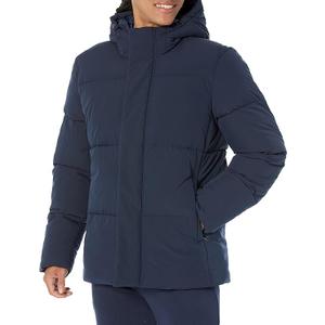 Outdoor Jacket Essentials Mens Mid-Length Hooded Puffer Coat, Us Medium, Blue 