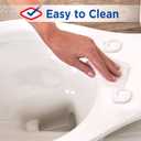 Clorox Elongated Wood Toilet Seat with Easy-Off Hinges-Wiggle Free Design