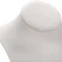 Polmart Modern Necklace Display Bust (White Leatherette, 10 H)