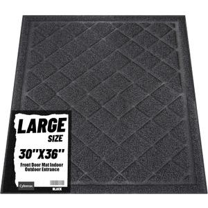 Front Door Mat Indoor Outdoor Entrance, 30" x 36" Heavy Duty All-Season All-Weather Waterproof Doormat Trap Dirt and Moisture Easy Clean Low Profile Patio Porch Entryway Mat (Black Diamond) Front Door Mat Indoor Outdoor Entrance, 30" x 36" Heavy Duty All-Season All-Weather Waterproof Doormat Trap Dirt and Moisture Easy Clean Low Profile Patio Porch Entryway Mat (Black Diamond)