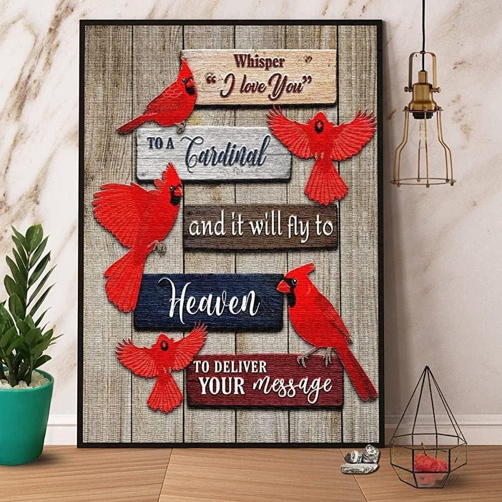 Adults Jigsaw Puzzle 300 Piece Wooden Adults Children Puzzles Cardinal Whisper I Love You to A Cardinal Jigsaw for Active Thinking Party Entertainment Perfect for Family or Dat