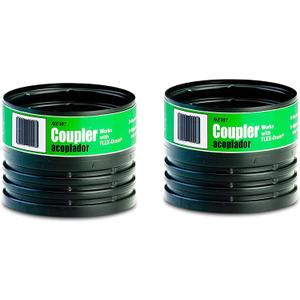 Flex-Drain 55020 Drain Pipe Coupler Adapter, Female to Female (2 Pack)