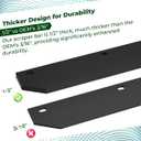 MOTOQUEEN 1/2" Poly Cutting Edge Scraper Bar- Replacement for John Deere 54" Front Mount Snow Blade Plow, Replaces for M75679 Two-Part Assembly