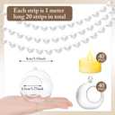 Booson 100 Pcs Hanging Candle Holder Glass Globes Orbs with Crystal Acrylic Gems Bead Garland Tea Lights Candles Holder for Wedding Party Tree Decor