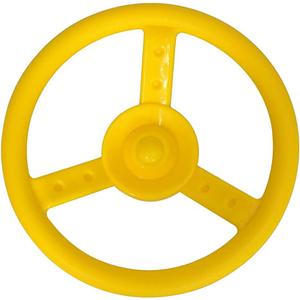 Pirate Ship Wheel Fun Playground with Screw Amusement Park Outdoor Garden Kids Toy Steering Climbing Frame Gift sy Install Swing Accessory Lightweight(Yellow)