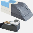 4-Height Adjustable Leg Elevation Pillows for After Surgery, Injuries, or Rest, Memory Foam Leg Pillows for Sleeping with 3 Handles and Insert Pad, Washable Velvet Cover
