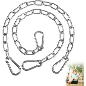 2 Pack 30 Inch Heavy Duty Chains for Swing, 440LB Hanging Chair Chain with 5/16 Thick Clasps, Adjustable Stainless Steel Chain Extension for Porch Tree Swing Hammock Chair Boxing Bag Yoga Gym