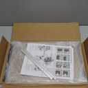 2 Pack Large Dog Door Replacement Flaps and 1 Metal Bracket with Screws, Compatible with Petsafe Freedom Doggie Doors, PAC11-11039 10 1/8" X 16 7/8" Magnetic Closure,Flexible (Frosted Transparent)