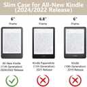 MOROCK Case for All-New 6" Kindle(11th Generation,2024/2022 Release, Model No.RS23CV/C2V2L3), Slim and Lightweight PU Leather Cover with Hand Strap, Auto Wake/Sleep, Khaki Leopard Print