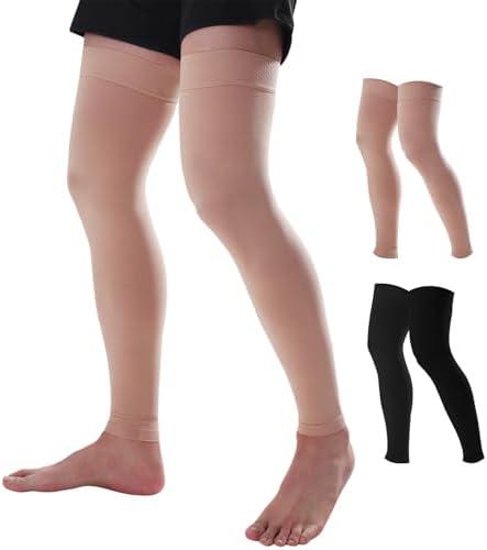 Doc Miller Thigh High Calf Sleeves Compression Hose 15-20 mmHg Opaque Stockings Size M
