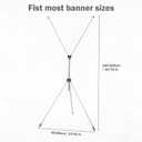 Zonon 8 Pcs X Banner Stand Adjustable Fit 23 x 63 to 32 x 78 Inch X Frame Banner Stand for Stores Tradeshow Restaurant Event Birthday Party Outdoor Activities Booth Display