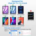 FUWANG Touch Keyboard Case for iPad Air 13 inch M4 2026/M3 2025/M2 2024 & iPad Pro 12.9 6th 5th 4th 3rd Gen, 360° Swivel Backlit for iPad Air 13 inch Case Keyboard with Multi-Touch Trackpad
