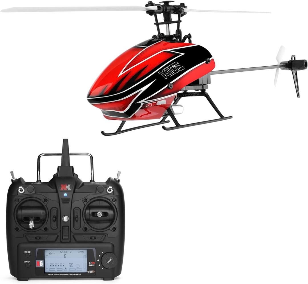 GoolRC RC Helicopter, WLtoys K110S Remote Control Helicopter, 6 Channel RC Aircraft with 3D/6G Mode Gyro, Easy to Fly for Adults and Beginners