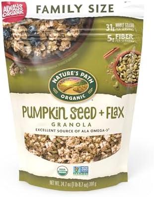 Nature's Path Organic Pumpkin Seed + Flax Granola, 24.7 oz (Pack of 6), Non-GMO BEST BEFORE 2026 JUN 17
