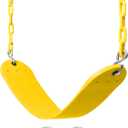 66" Heavy Duty Swing Seat Chain Plastic Coated Seat Replacement Outdoor Swing Set Accessories (Yellow)