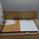 maxtek Combination Board, 36 x 24 Magnetic Whiteboard & Cork Board, Dry Erase Board Bulletin Combo Board for Home Office Classroom, 3' x 2' Wall Mounted Memo Message Board (Black)