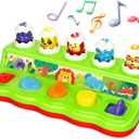 YEEBAY Pop Up Animals Toy with Music & Sound, Early Developmental Toy for 12-18 Months Baby, Infants & Toddlers,1 Year Old Girls & Boys