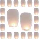 Paper Lanterns in Memorial Events for 20 Pack White, Easy to Use. Paper Lanterns for Weddings Party Celebration Event and Festival, (Silver)