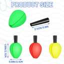 Gemscream 93 Pieces Fishing Tackle Kit with 12 Assorted Color Floats + 81 Pcs Artificial Soft Baits Durable Plastic Lures, Fits All Fishing Scenes