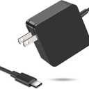 65W USB C Power Adapter, Fiattigear Type C Power PD Wall Fast Charger Compatible with Mac Book Pro, Dell Latitude, Lenovo, Huawei Matebook, HP Spectre, Acer Chromebook and Any Laptops or Smart Phones1
