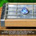 BESPORTBLE Portable Camping Gas Stove, Stainless Steel Mini Propane Burner for Outdoor Cooking, Lightweight Pocket-Sized Bbq Furnace for Hiking and Picnic