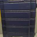 Rockland Melbourne Hardside Expandable Spinner Wheel Luggage, Checked Large 28", Navy