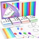 COOVA Math Games for Kids - Flash Cards for Kids - Pop it Practice with Addition, Subtraction, Multiplication & Division - Ideal for Math Learning and Skill Building.