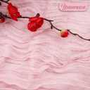 12 Pack Cheesecloth Table Runner 35 x 120 inch Long Boho Cheese Cloth Gauze Table Runners Semi Sheer Table Runner for Wedding Decor, Bridal Shower, Birthday Party (Light Pink)