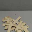24 Pcs Unfinished Wooden Crosses for Crafts Unpainted Large Blank Wooden Layered Cross for Sunday School Crafts DIY Easter Projects Church Home Wall Decoration with String (5 x 3.62 Inch)
