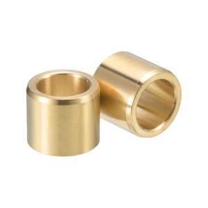 Sleeve Bearing, 1/2" Bore x 3/4" OD x 1/2" Length Cast Brass Self-Lubricating Bushing Plain Shaft Bearings 2 Pack