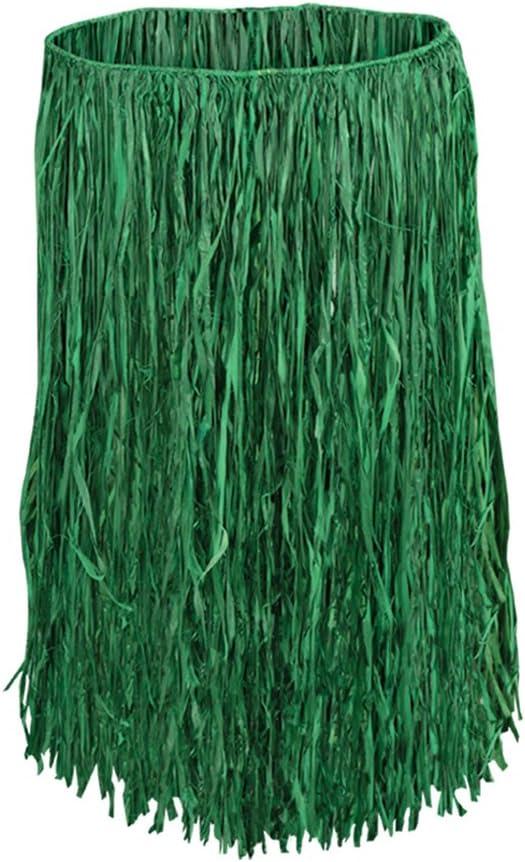 Beistle Adult Raffia Hula Skirt Party Supplies, 31" W x 28" L, Green