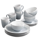 Oasis Blue/ Gray 16-Piece Dinner Set