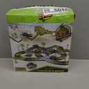 Dinosaur Toys,Create A Dinosaur World Road Race,Flexible Track Playset and 2 pcs Cool Dinosaur car for 3 4 5 6 Year & Up Old boy Girls Best Gift (Green)