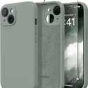 Magnetic for iPhone 15 Case, Compatible with MagSafe, [Screen Protector + Full Camera Protection], Silicone Shockproof Anti-Scratch Protective Phone Case for iPhone 15 6.1", Calke Green