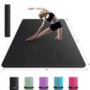 HAPBEAR Extra Large Yoga Mat - 72"x48"x6mm (1/4 inch), Non-Slip, Durable, Thick Wide Exercise Mat for Home Workouts, Yoga, Pilates, Stretching and Cardio Workouts