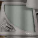 2-Pack Glass Corner Shower Shelves with Aluminium Brackets, 9.8 X 9.8 Tempered Glass Bathroom Shelf, Wall Mounted Organizer for Shower, Kitchen