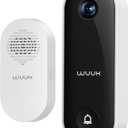 WUUK Doorbell Camera Wired with Chime, 2K Video Doorbell, Face Recognition, Human and Motion Detection, 24/7 Recording, No Subscription, Requires Existing Doorbell Wiring, 16-24V AC, 2.4 GHz WiFi Only