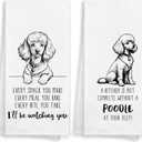 Funny Poodle Dog Kitchen Towels Set of 2 Decor Gifts for Women Dog Lovers Owners Mom, Cute Every Sanck You Make Decorative Kitchen Dish Hand Tea Towels for Bathroom Home Drying 16x24 Inch