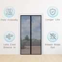 TheFitLife Fiberglass Magnetic Screen Door - Heavy Duty Mesh with Full Frame Hook and Loop Powerful Magnets That Closure Automatically, Door Screen Mesh Net (36x83 Inch)